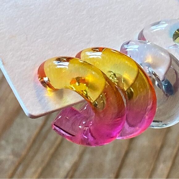 New Gradient Acrylic Hoops - Picture 10 of 10